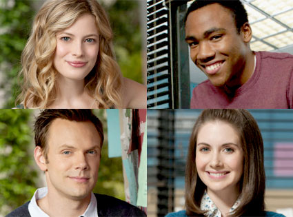 Community, Gillian Jacobs, Joel McHale, Don Glover, Alison Brie Community, Gillian Jacobs, Joel McHale, Don Glover, Alison Brie